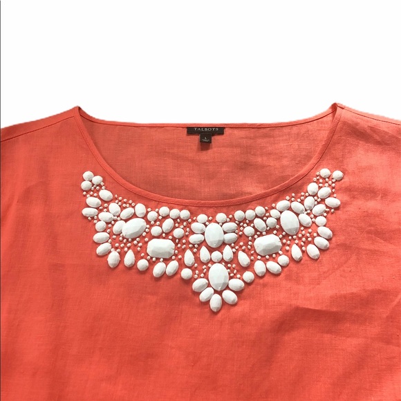 Talbots Linen Tunic Top - Picture 2 of 9